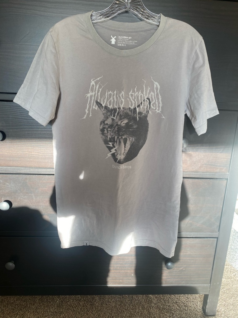 Dutch Bros Light Gray Logo Crewneck Tee